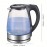 1200W Glass Electric Kettle with Stainless Steel Filter and Inner Lid - 1.7L Capacity, Wide Opening, Fast Boiling, Perfect for Tea and Hot Water, Black