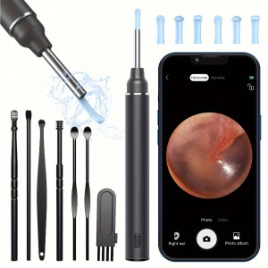 Wifi Otoscope Ear Camera Waterproof Camera Elimination Spoon USB Otoscope Ear Cleaner Ear Wax Removal Tool Suitable  Endoscope For Android,  Iphone Phones And Ipad