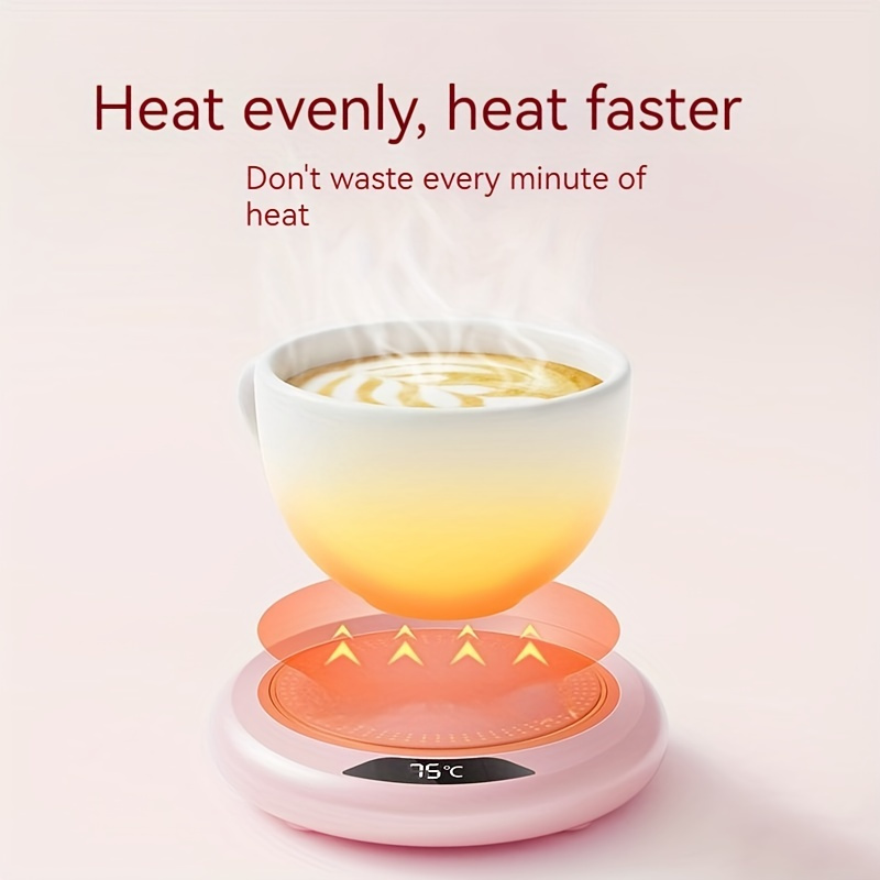 electric coffee mug warmer 3 temperature settings auto shut off usb heating pad for beverages milk tea hot chocolate without cups details 5