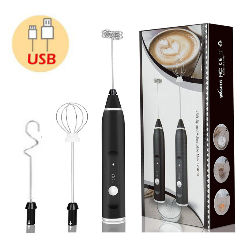 mini blender, wireless electric milk frother with usb charging handheld mini blender for coffee cappuccino and cream portable whisk mixer with fast foam technology details 1