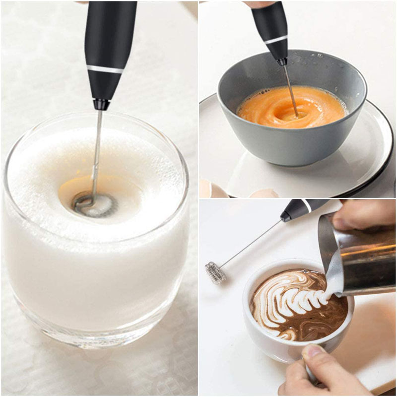 mini blender, wireless electric milk frother with usb charging handheld mini blender for coffee cappuccino and cream portable whisk mixer with fast foam technology details 4