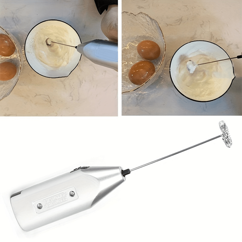 stainless steel electric handheld egg beater for perfectly whipped eggs coffee milk and tea details 6
