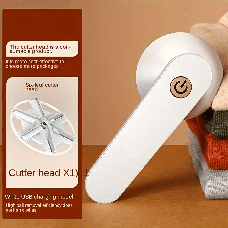 rechargeable fabric hair remover portable usb powered hairball trimmer for home pilling clip sweater shaver wool pilling garment removal details 3