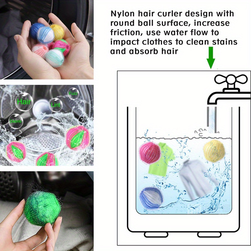 8pcs 12pcs reusable pet hair remover for laundry lint remover washing balls for washing machine effectively removes pet hair from clothes eco friendly and easy to use details 1