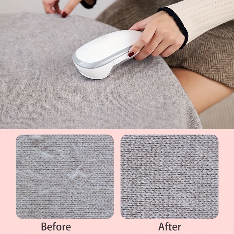 usb fabric shaver and lint remover defuzz clothes furniture sweaters couches and blankets rechargeable sweater defuzzer with pilling trimmer say goodbye to fuzzy pills and lint details 2