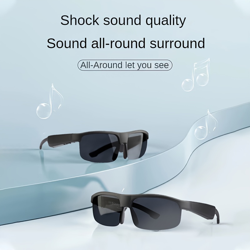 smart wireless v5 3 sunglasses multifunctional glasses wireless calls music playback outdoor sports tws headphones rechargeable hifi sound quality hd lenses touch control long battery life waterproof sun protection and uv protection details 3