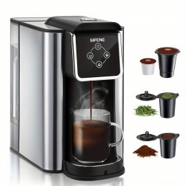 Coffee Maker, 3 In 1 Single Serve Coffee Machine, Pod Coffee Maker For K-Pod Capsule Pod, Ground Coffee Brewer, Leaf Tea Maker, 6 To 10 Ounce Cup, Removable 50 Oz Water Reservoir