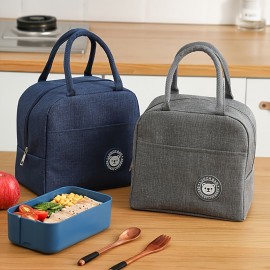 Portable Lunch Bag Lunch Box Insulated Canvas Tote Pouch School Bento Portable Dinner Container Picnic Food Storage