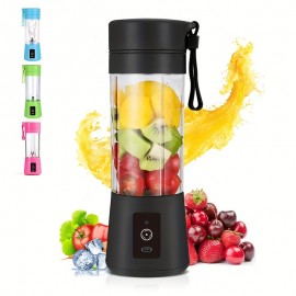 380ml, 4 Colors USB Rechargeable Personal Portable Blender For Smoothies And Shakes - Mini Juicer Cup For Travel - Small Size Blender With Powerful Motor And Easy To Clean Design