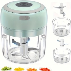 100/250mL USB Rechargeable Electric Garlic Chopper - Strong & Durable Grinder For Ginger, Chilli & Vegetables - Perfect For Your Kitchen!