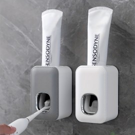 1pc Toothpaste Dispenser Wall Mount For Bathroom Automatic Toothpaste Squeezer (Grey.Black.White)
