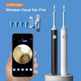 Ear Wax Removal, Waterproof Ear Wax Cleaner With Camera, 6 LED Lights, WiFi Ear Cleaning Kit, Otoscope With Light, Compatible With IPhone, IPad, Android Smartphones