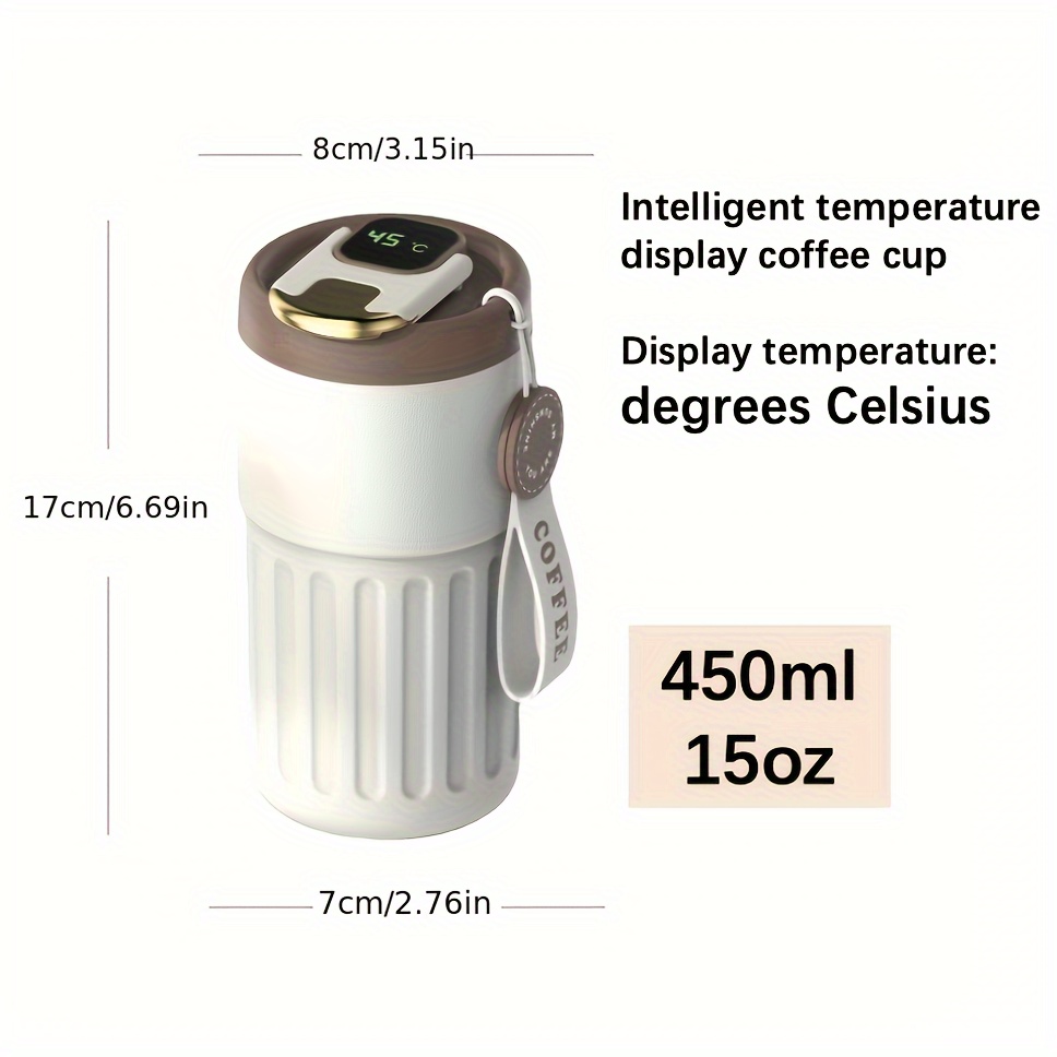 smart temperature display coffee cup insulation cup girls cute walking student male portable car water cup icecup details 5