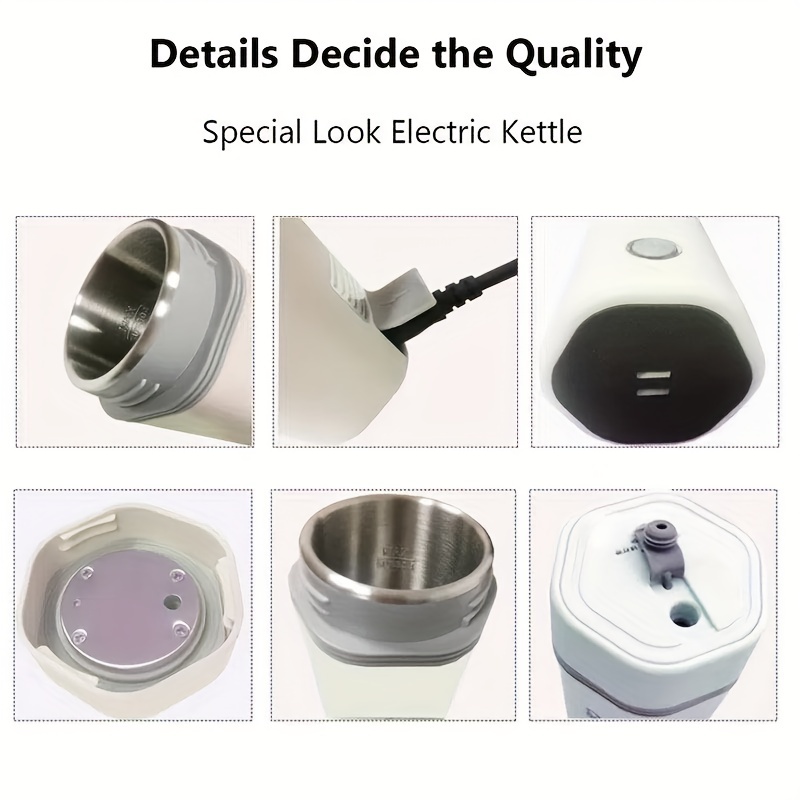 1pc 350ml fast boiling electric kettle detachable electrical wire us plug suitable for business trips travel office home with automatic shut off function details 7