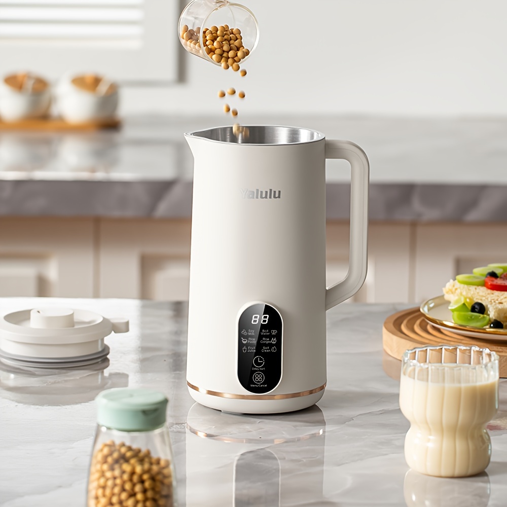 Soy Bean Milk Machine, 21.98oz Electric Milk Maker Machine, Automatic Nut Milk Maker, Soy Machine, Homemade Almond, Oat, Coconut, Soy, Plant Based Milks And Non-Dairy Beverages, Single Servings, Stainless Steel, Self-Cleaning details 1