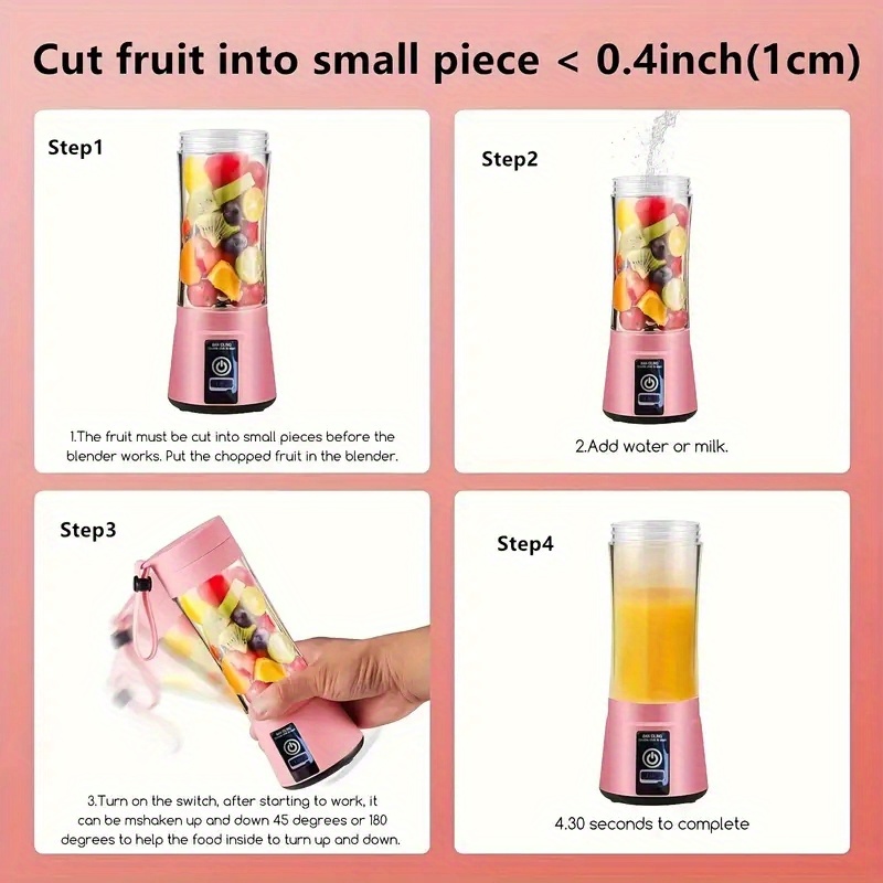 portable mini wireless blender juicer get freshly squeezed juice anytime anywhere details 4