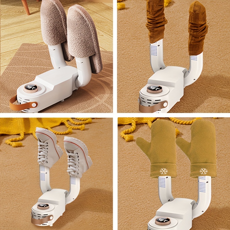 boot dryer shoe dryer portable boot glove shoe dryer and warmer with 2 hour delay timer eliminate bad odor suitable auto off timer folding design for all kinds of shoes american plug details 4