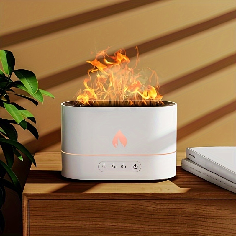 crystal salt stone colorful atmosphere lamp flame aromatherapy machine volcano 3d simulation flame humidifier home essential oil aromatherapy details 2