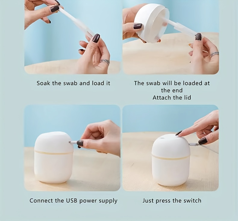 220ml ultrasonic essential oil diffuser with led lamp for home and car happy face humidifier with usb mist maker for aromatherapy spray details 6